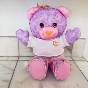 Doodle Bear Vintage 1996 Tyco Yellow Denim Plush Stuffed Animal